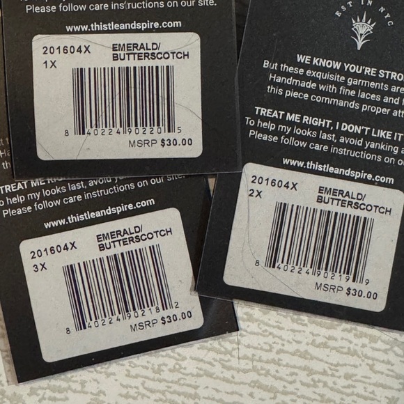 THISTLE AND SPIRE BROOKLYN HAZE THONG - EMERALD BUTTERSCOTCH - Picture 6 of 6